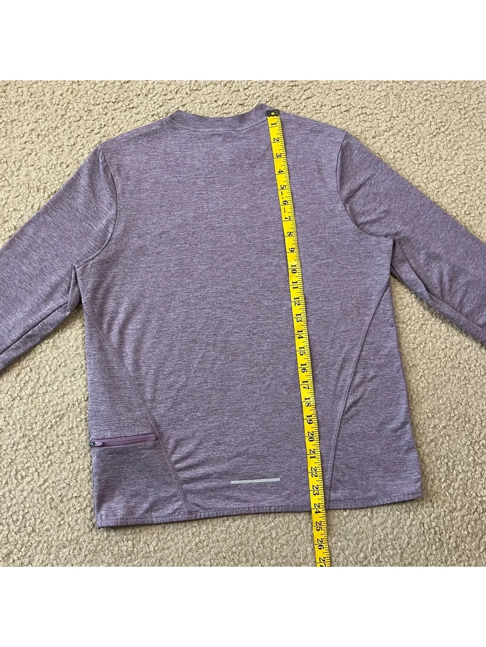 Nike Swift Element UV Crew Neck Running Top Women Small Purple Heather